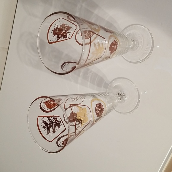 Vintage MCM Libbey Pilsner Beer Glasses Set of 2 - Picture 7 of 17